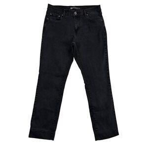 Levis Jeans Womens 28x32 Black Denim Slim Stretch Mid‎ Rise Classic 6M 28 L32
